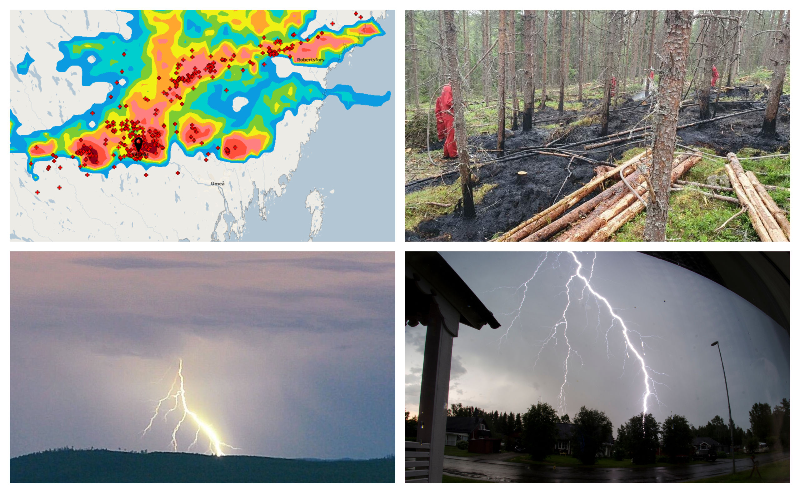 Flera Brander Efter Blixtnedslag I Natt Ovadret Gick Otroligt Hart