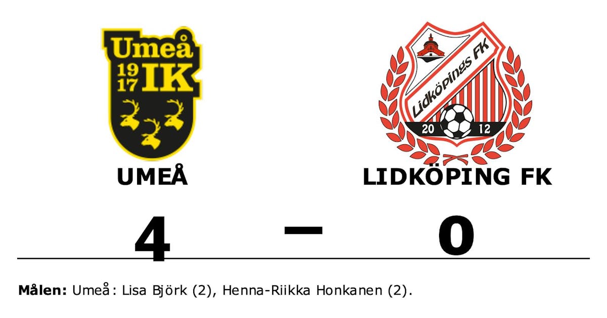 Umeå tog rättvis seger mot Lidköping FK