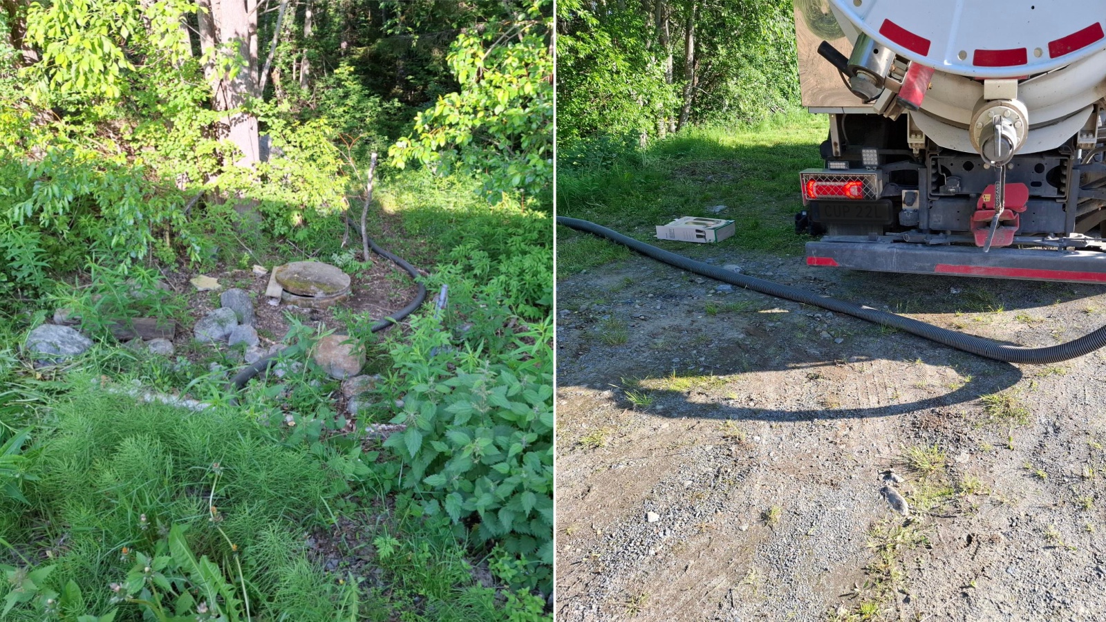 Illaluktande sörja dumpad vid vattendrag – ”Nästan svart”