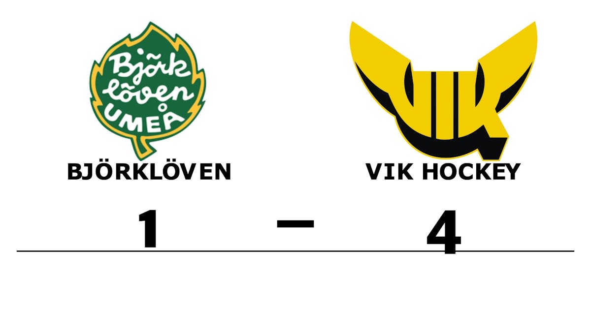 VIK Hockey vann mot Björklöven på bortaplan