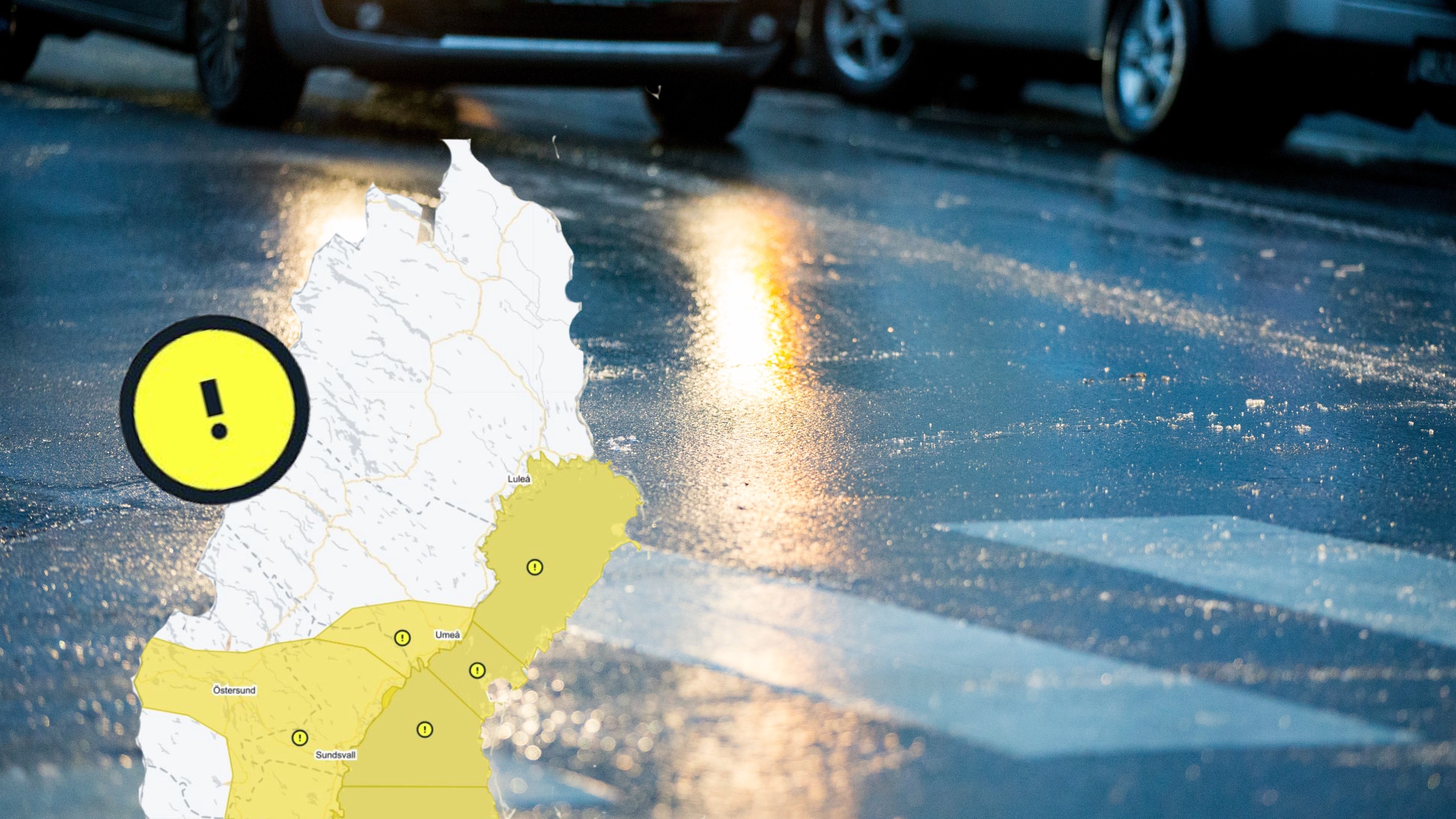 Varnar: Risk för halkig onsdag längs kusten
