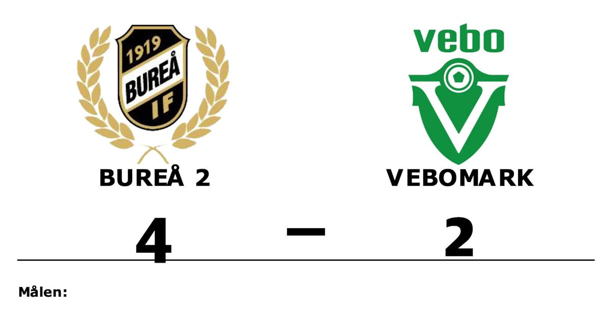 Tuff match slutade med seger för Bureå 2 mot Vebomark