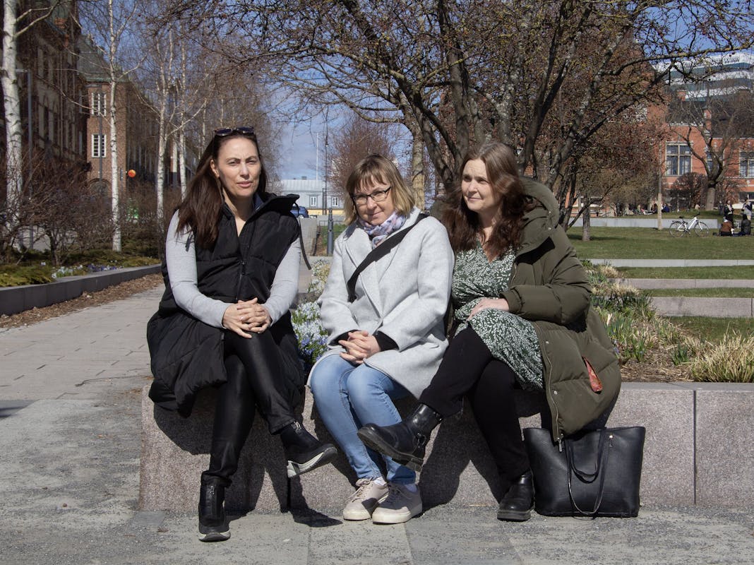 Mirella Hautala, Sara Lindholm och Linda Söderström från Makalösa föräldrar i Umeå.