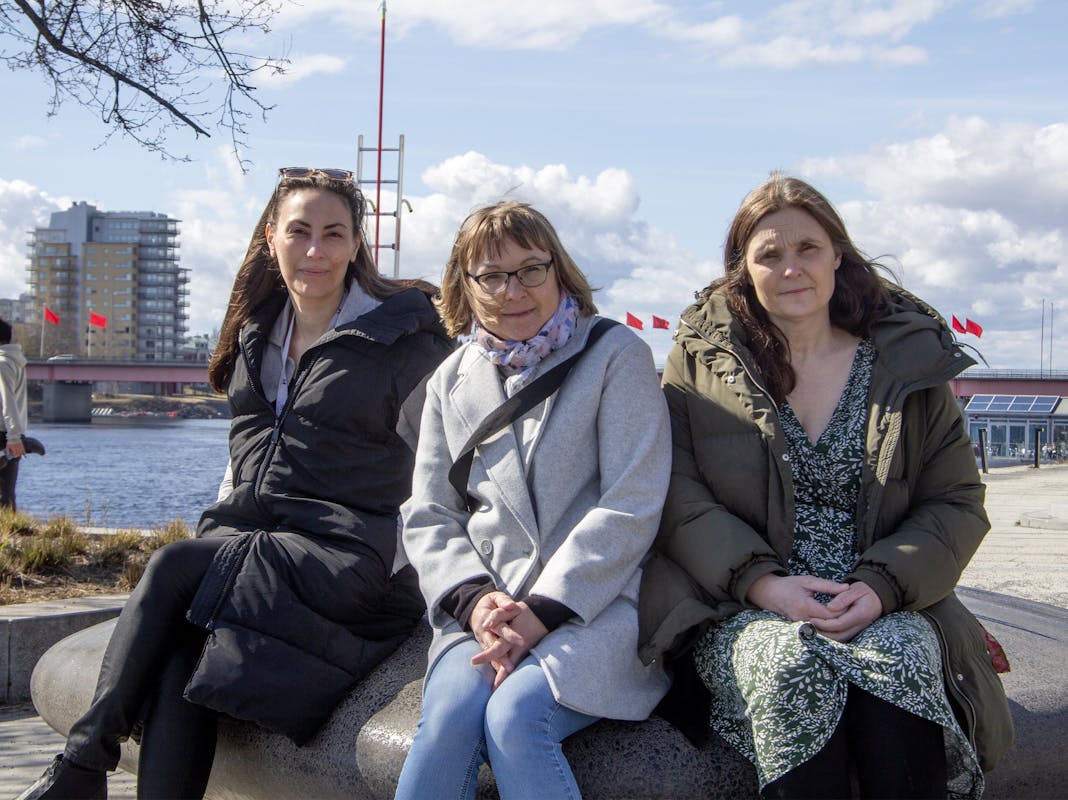 Mirella Hautala, Sara Lindholm och Linda Söderström från Makalösa föräldrar i Umeå.