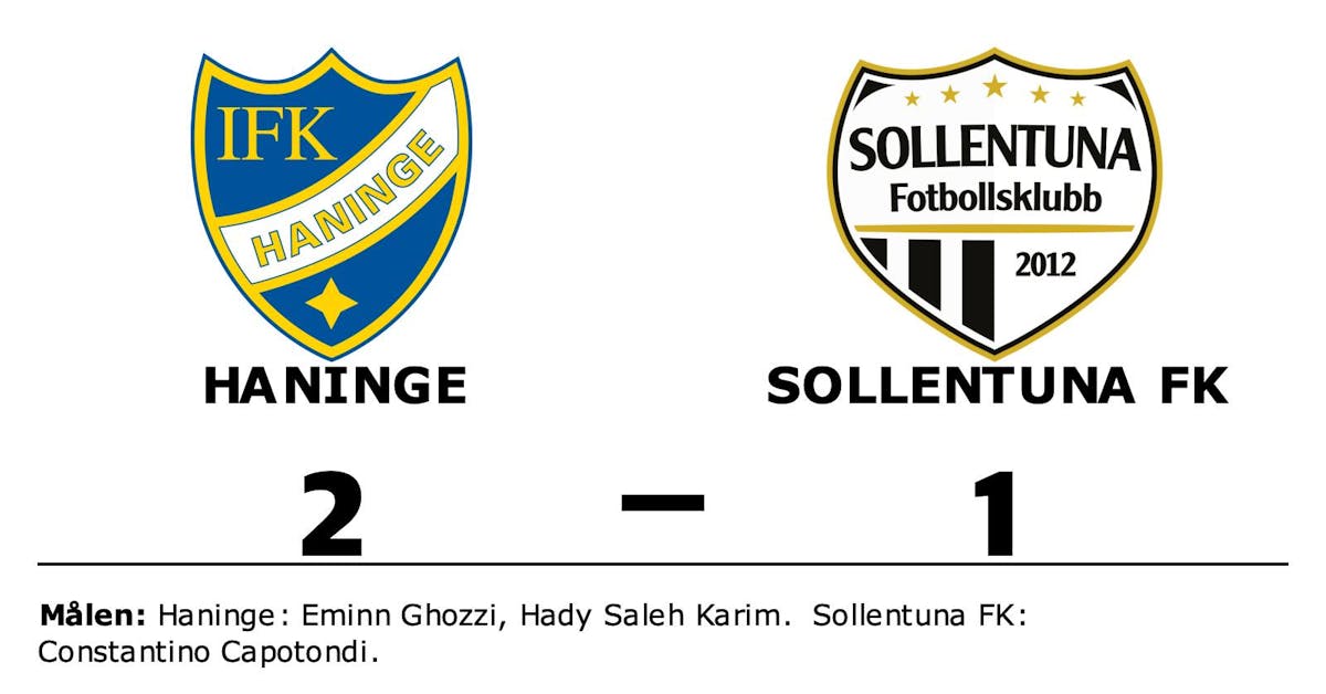Haninge vann hemma mot Sollentuna FK
